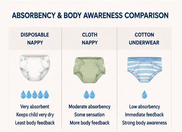 Nappy Types Diagram - disposable, cloth and cotton