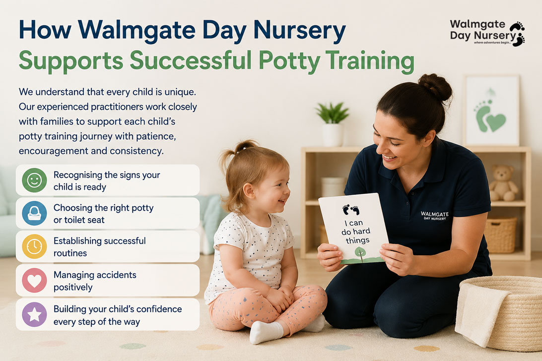 Walmgate Nursery assists with potty training infographic